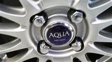 関東で、アルミホイール『AQUA』センターオーナメント付きスタッドレス装着。