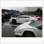 大雨の中・・