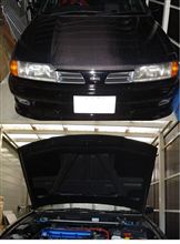 carbon bonnet installed