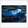 青色、BRZ,,,低重心　軽量、スポーツカー。