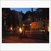 暗くなって相模原で夜のお祭り
