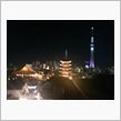 ホテルの窓からの夜景