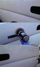 年末恒例　仕事車の水アカ　落とし！！。