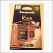 panasonic  マイクロSD　16GB 買いました