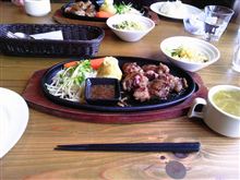 ぶつ切りステーキランチセット