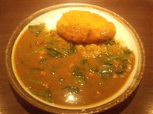 エビカツカレー with ほうれん草