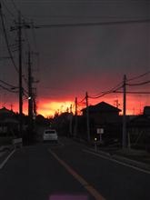 今年最後の夕焼け