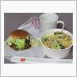 今日のディナーは、「ファーストキッチン」塩麹サーモンときのこの味噌クリーム680円他
