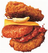 パン・肉・パンじゃ無くて、肉・米・肉？ι(◎д◎υ)ﾉ 