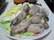 今日のディナーは、自宅で牡蛎鍋