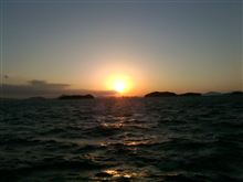 下津井から観た夕日に春の気配が・・・