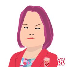 大阪市の橋下徹市長曰く『紫頭おばはん』、結構カワイク描けました (^ ^;