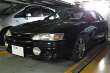オイルクーラー取り外しとホイール変更