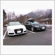 友達のS6 Avantと子供達とスキー
