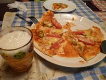 昨夜はピザパーティ♪