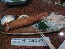 ジャンボ海老フライを食べました。(^o^)