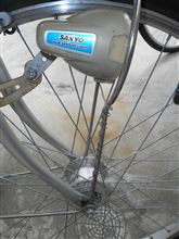 自転車の発電機をハブダイナモに交換