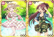 【まどか☆マギカ】夏服を着て水辺で遊ぶ可愛らしい魔法少女達をご堪能下さい・・・つか、やはりマミさんの胸は中学生とは思えないｗｗｗｗ【モバまど新規絵】