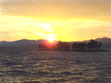 宍道湖　夕日のスポット