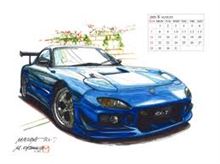 オートバックスにて、、、オイル交換の時、、、、。RX-7(色はブルー) オートバックスにて、、、オイル交換の時、、、、。RX-7(色はブルー)