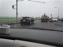 仕事帰りに局地的な雨