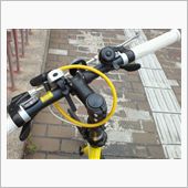 自転車で。