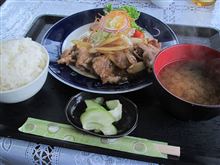 今日のランチは、木更津シーサイドゴルフ内レストランの生姜焼き定食