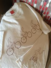 自転車イラスト入りTシャツ