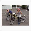 子供達の自転車...