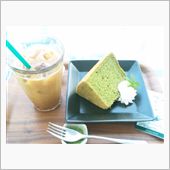 歴博で抹茶のシフォン～