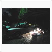 小雨の中