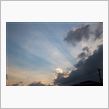 薄明光線　に　月☪と雲☁