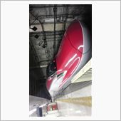 赤い電車で出張中…