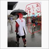 雨の中の武者