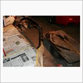 FRPドアの塗装下地作り