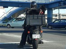 バイクに犬？