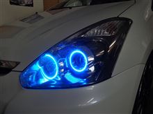 ウィッシュ　イカリング・ＬＥＤ打ち替え・車高調取付