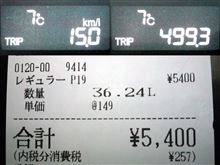 エアウェイブ燃費報告1/11