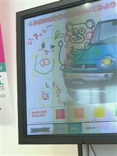 雪の降る中