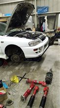 車高調で格闘する・・・。