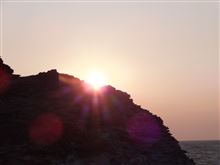 松崎のサクラと夕日と富士山！