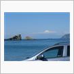 春分の日の大田子海岸と西伊豆の絶景