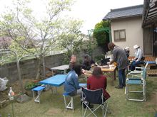庭先のBBQ（花見）☆