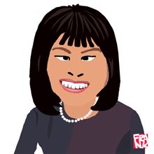 ファーストレディはご一緒じゃないようで、オバマさん寂しいだろうから似顔絵献上（^ ^