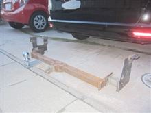 ヒッチメンバ　溶接バチバチ