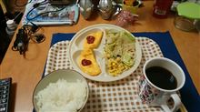 朝食は残りご飯、昼夜は外食・・・・・・