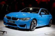BMW M3 セダン の　ブルーもきれいな　青色(ターコイズ!?)ですね。