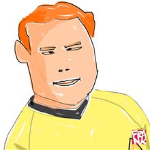 宇宙大作戦シリーズも最高潮、大詰め（爆）ってことでカーク艦長をスタイラスペンバージョンで (^^