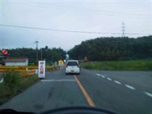 片側交互通行の信号にて