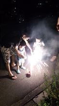 孫達と花火～(^o^)